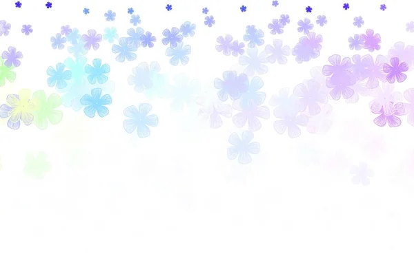 Ljus Flerfärgad Vektor Elegant Mönster Med Blommor Helt Färgad Illustration — Stock vektor