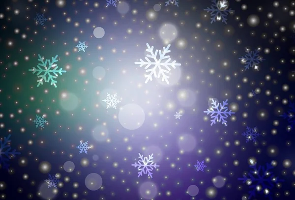 Σκούρο Μπλε Πράσινο Διάνυσμα Φόντο Στυλ Διακοπών Πολύχρωμη Απεικόνιση Χριστουγεννιάτικα — Διανυσματικό Αρχείο
