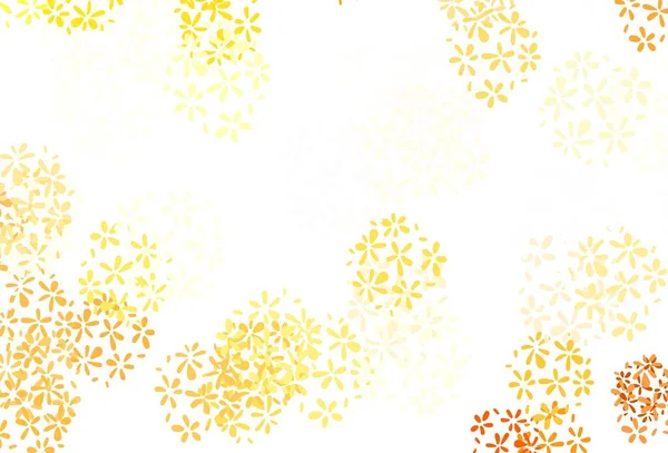 Luz Naranja Vector Doodle Diseño Con Hojas Ilustración Abstracta Colorida — Vector de stock
