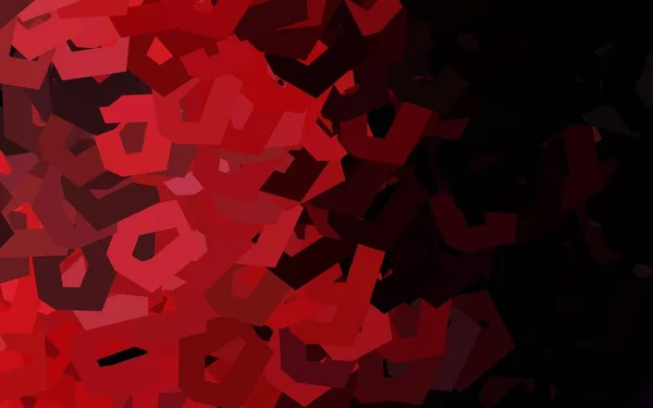 Dunkelrosa Rotes Vektorlayout Mit Sechseckigen Formen Illustration Mit Einer Reihe — Stockvektor