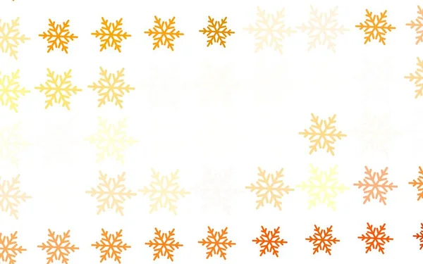 Jasnoczerwony Wektor Tło Pięknymi Płatkami Śniegu Gwiazdy Kolorowy Design Dekoracyjny — Wektor stockowy