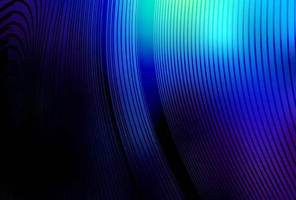 Fondo Vectorial Azul Oscuro Con Líneas Curvas Una Ilustración Abstracta — Vector de stock