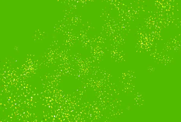 Verde Claro Amarillo Vector Doodle Fondo Con Hojas Hojas Patrón — Archivo Imágenes Vectoriales