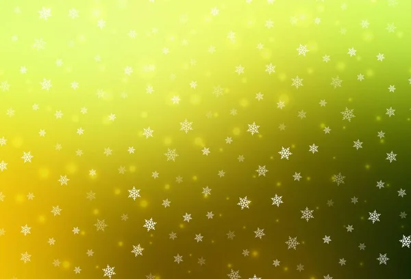 Světle Zelená Žlutý Vektorový Vzor Vánočním Stylu Moderní Abstraktní Vánoční — Stockový vektor