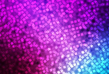 Açık Pembe, eşkenar dörtgenli Mavi vektör arkaplanı. Dikdörtgenleri ve kareleri olan güzel bir çizim. Şablon bir arkaplan olarak kullanılabilir.