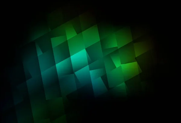 Temně Zelená Vektorová Šablona Kosočtvercem Třpytivé Abstraktní Ilustrace Obdélníkovými Tvary — Stockový vektor