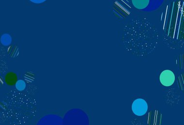 Açık mavi, küreli yeşil vektör deseni. Bulanık yağmur damlaları olan soyut bir çizim. Fütürist reklamlar ve kitapçıklar için şablon.