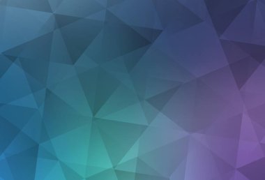 Açık Pembe, Mavi vektör soyut çokgen arkaplan. Yarım ton şeklinde, üçgenli yaratıcı illüstrasyon. Dizaynınız için üçgen desen.