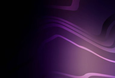 Çizgileri olan koyu mor vektör deseni. Eğimli çizgileri olan zarif parlak bir illüstrasyon. İşiniz için en iyi tasarım.