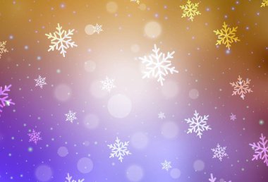 Açık Pembe, Yeni Yıl tarzında sarı vektör düzeni. Noel tarzında renkli bir tasarım ve eğilim. Okul ve dil bilgisi siteleri için desen.