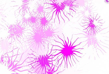 Açık Mor, soyut şekilli pembe vektör arkaplan. Rastgele şekillerle soyut tarzda dekoratif tasarım. İşiniz için en iyi akıllı tasarım.