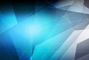 Koyu mavi vektör dokusu üçgen biçiminde. Renkli üçgenlerin olduğu bir resim. Broşürler, broşürler için desen