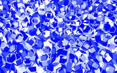 Altıgen şekilli hafif BLUE vektör düzeni. Altıgen tarzda ışıldayan soyut çizimler. Duvar kağıtlarının dokusu için desen.