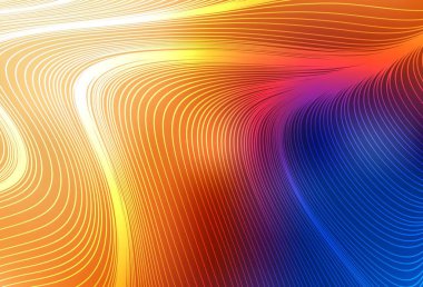 Açık mavi, tekrarlanan çubuklu sarı vektör şablonu. Keskin çizgili parlak renkli çizimler. Reklamlar, posterler, afişler için desen.