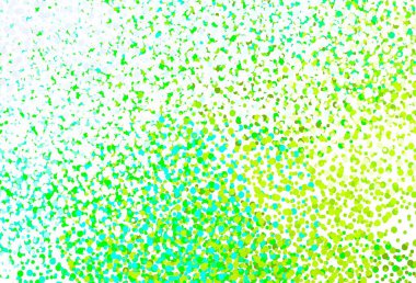 Açık mavi, daire şekilli yeşil vektör düzeni. Parlak renkli soyut çemberlerin olduğu bir resim. Reklamlar, broşürler için desen.