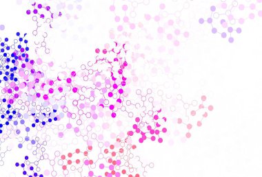 Açık mavi, kırmızı vektör arkaplan ve yapay zeka formları. Yapay zeka bağlantılarıyla basit bir şekilde renkli tasarım. Zeka ve yenilik reklamları için şablon.