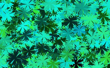 Koyu yeşil, çiçekli zarif bir arka plan. Çiçekli yepyeni renkli bir illüstrasyon. İşiniz için en iyi tasarım..