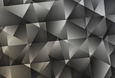 Açık gri vektör çokgen arkaplanı. Üçgenli modern soyut çizim. Broşürünüz için yepyeni bir tasarım..