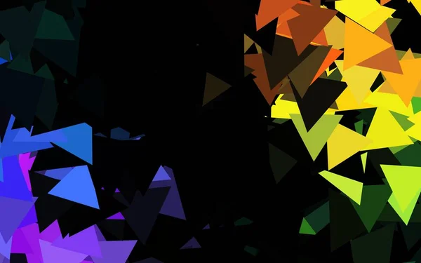 Dark Multicolor Vector Pattern Polygonal Style Illustration Set Colorful Triangles — Stock Vector