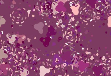 Kaotik şekilli açık pembe vektör şablonu. Soyut tarzda rengarenk gradyan şekilleri olan bir resim. Duvar kağıtları için zarif tasarım.