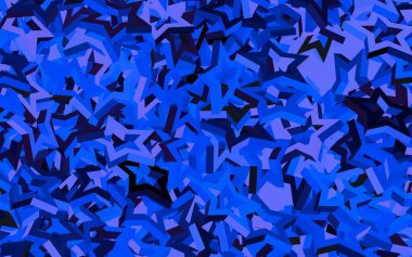 Parlak yıldızlı koyu mavi vektör düzeni. Yıldızlı parlak renkli illüstrasyon. Reklamınız, posteriniz, afişiniz için en iyi tasarım.