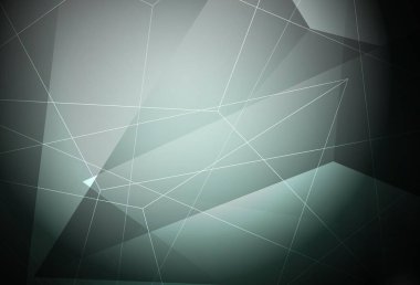 Koyu yeşil üçgenli vektör arka planı. Soyut üçgenli dekoratif tasarım. Kartvizitiniz için modern tasarım.