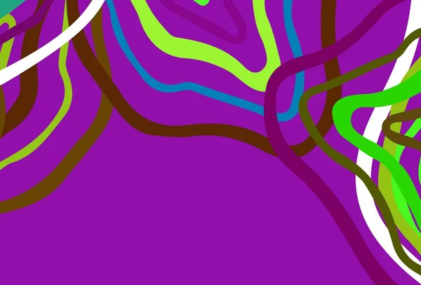 Світлий Багатобарвний Векторний Шаблон Лініями Кругова Абстрактна Ілюстрація Градієнтом Найкращий — стоковий вектор