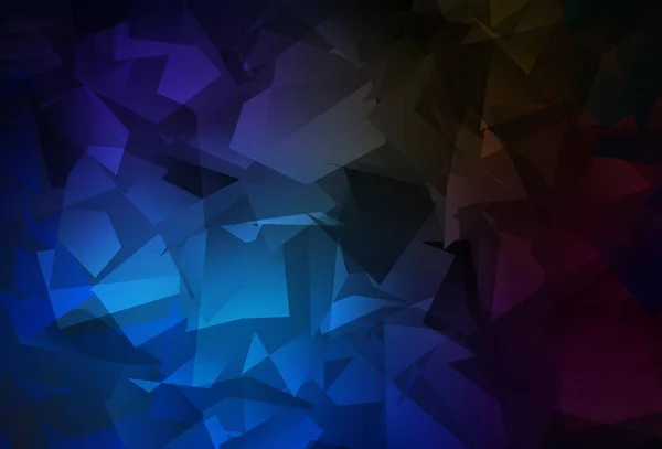 Dark Blue Векторный Многоугольник Абстрактный Фон Яркая Красочная Иллюстрация Треугольниками — стоковый вектор