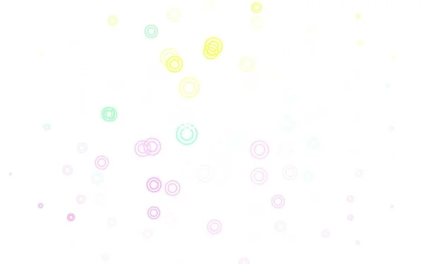 球面を持つ光多色ベクトルパターン 抽象的な背景にカラフルなグラデーションでぼやけた泡 チラシのパターン — ストックベクタ