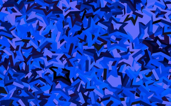 Темне Blue Векторне Компонування Яскравими Зірками Блискучі Кольорові Ілюстрації Зірками — стоковий вектор