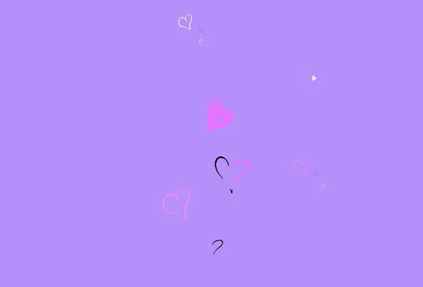 ピンクベクトルの背景と心 カラフルなグラデーションの背景に美しい抽象的な心 結婚祝いのパターンおめでとう — ストックベクタ