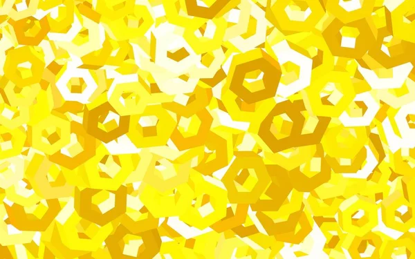 Light Yellow Vector Pattern Colorful Hexagons Blur Background Colorful Hexagons — Image vectorielle