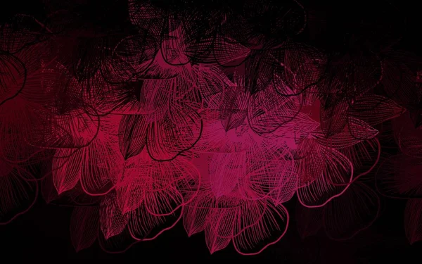 Темно Розовый Фон Цветами Цветы Градиентом Белом Фоне Новый Шаблон — стоковый вектор
