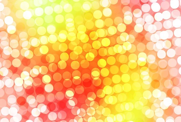 Lichtrode Gele Vectorachtergrond Met Belletjes Abstracte Illustratie Met Gekleurde Belletjes — Stockvector