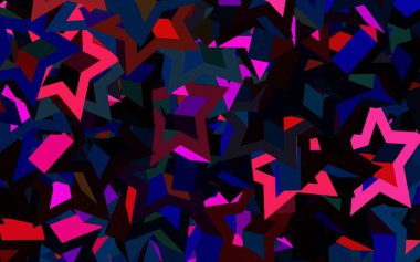 Karanlık çokrenkli vektör düzeni, çizgiler, üçgenler. Soyut arkaplanda renkli eğimli üçgenler. Bir cep telefonu için arka plan.