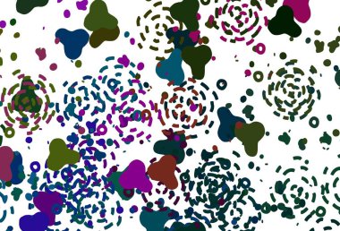 Açık pembe, soyut şekilli yeşil vektör arkaplan. Modern tarzda değişen renkli kaotik formlar. İşiniz için en iyi akıllı tasarım.