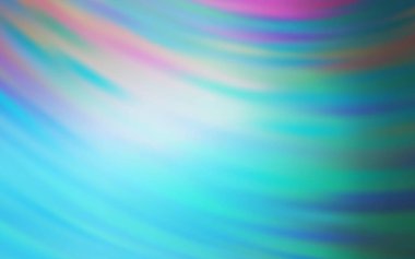 Açık Pembe, eğri çizgileri olan mavi vektör arkaplan. Kavisli çizgilerden oluşan parlak bir illüstrasyon. İşiniz için en renkli tasarım..