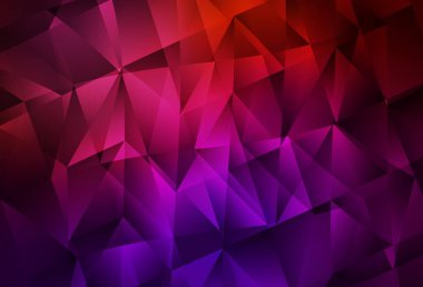 Koyu pembe, sarı vektör arkaplan, çizgiler, üçgenler. Soyut arkaplanda renkli eğimli üçgenler. İşiniz için en iyi akıllı tasarım.