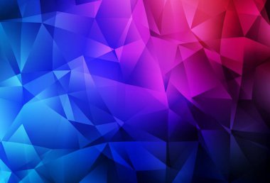 Dark Blue, Red vector low poly background. Polygonal abstract illustration with gradient. A new texture for your web site.