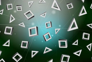 Eşkenar dörtgenli koyu yeşil vektör arkaplanı. Dikdörtgen şekilli soyut çizimler. İş ilanınız için akıllı tasarım.