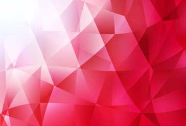 Açık kırmızı vektör düşük polimerli doku. Üçgenli parlak renkli çizimler. Web siteniz için çokgen tasarım.