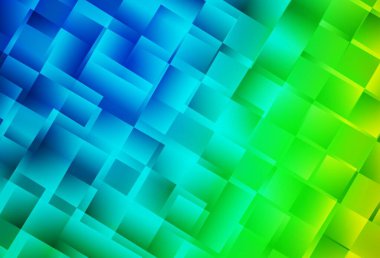 Açık mavi, yeşil vektör eğimli üçgen desen. Çokgen soyut çizim ve gradyan. Arkaplanlarınız için desenli desen.