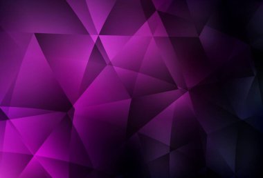 Koyu pembe vektör soyut çokgen desen. Çokgen şekilli bir örnek. İş tasarımınız için yepyeni bir tarz.