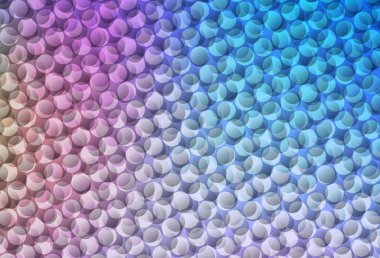 Açık mavi, daire şekilli kırmızı vektör düzeni. Renkli su damlaları olan modern soyut çizimler. Reklamlar, broşürler için desen.