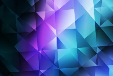 Dark Pink, Blue vector polygonal pattern. Polygonal abstract illustration with gradient. Best triangular design for your business.