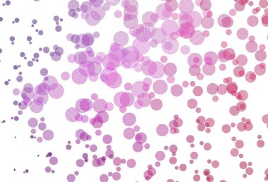 Açık Mor, daire şekilli pembe vektör düzeni. Doğa tarzında bulanık halkaları olan güzel renkli çizimler. Duvar kağıtlarının dokusu için desen.