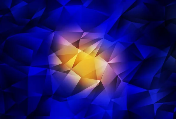 Dark Blue Red Vector Polygon Abstract Layout Elegant Bright Polygonal — Stock Vector