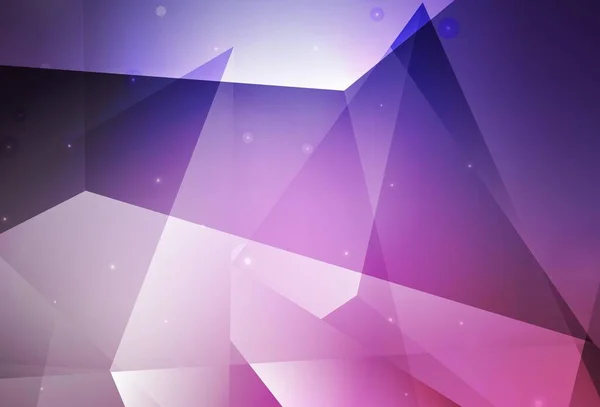 Light Purple Pink Vector Template Crystals Triangles Modern Abstract Illustration — Vector de stock