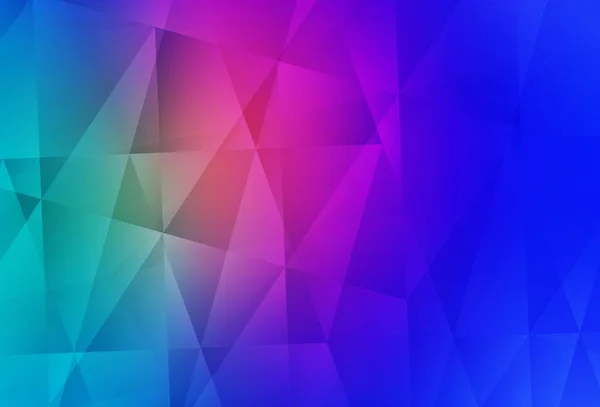 Ljusblå Röd Vektor Abstrakt Mosaik Bakgrund Helt Färg Illustration Polygonal — Stock vektor