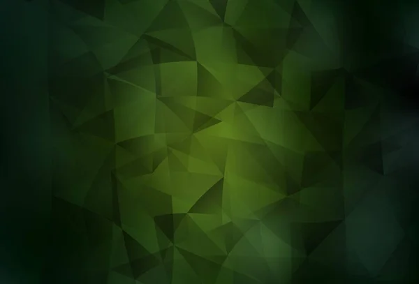 Textura Vectorial Verde Oscuro Con Estilo Triangular Diseño Decorativo Estilo — Archivo Imágenes Vectoriales